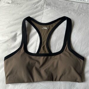 Women's Sports Bra - Brown and Black
